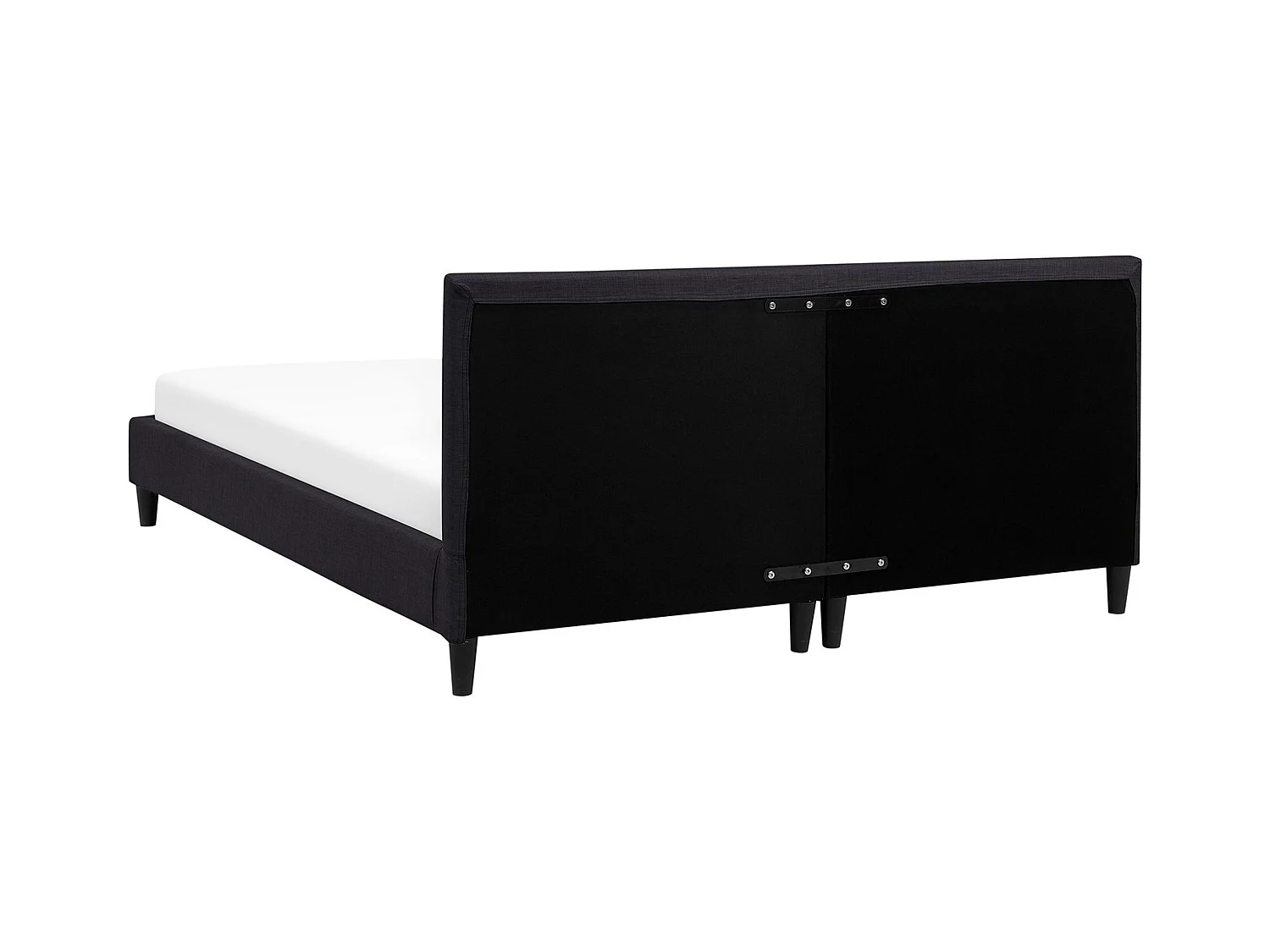 Lit avec LED Tissu FITOU 160 x 200 cm Noir