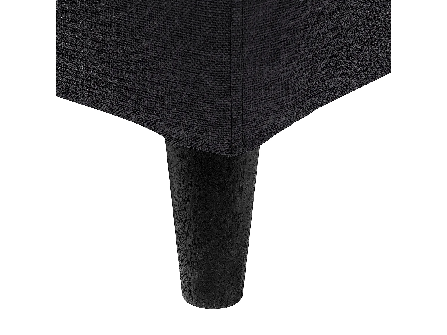 Doppelbett schwarz LED-Beleuchtung Ehebett Klassisch mit Leinenoptik Fitou