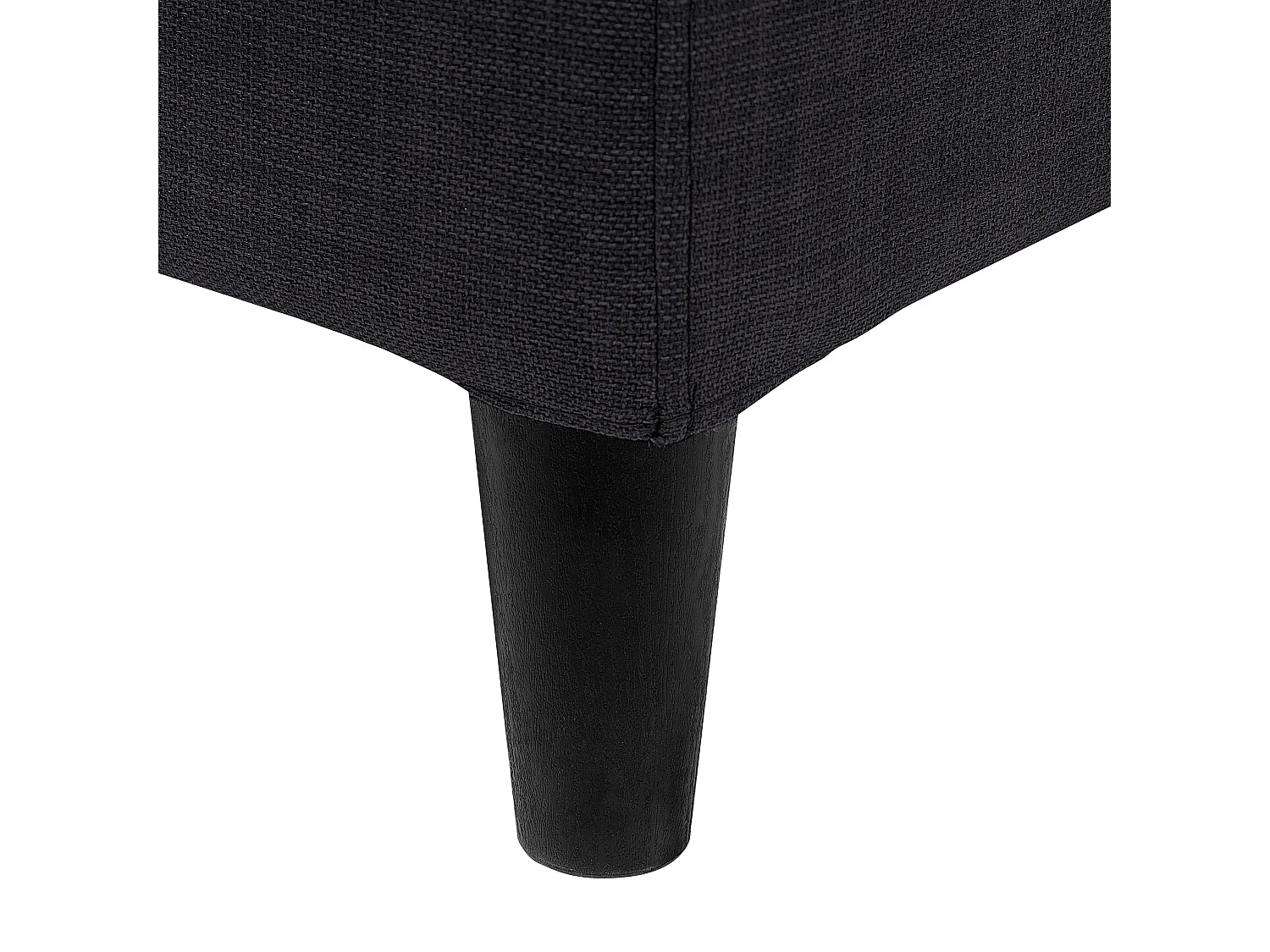 Bed met LED-verlichting Stof FITOU 160 x 200 cm Zwart