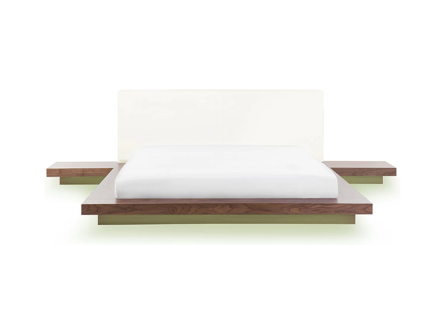 Lit avec LED ZEN 160 x 200 cm Frêne marron