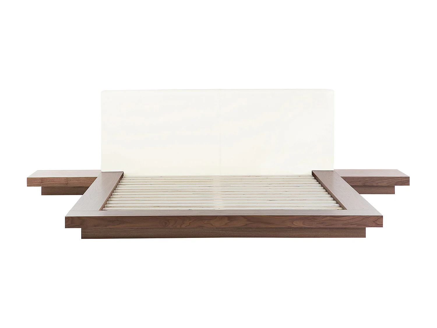 Lit avec LED ZEN 160 x 200 cm Frêne marron