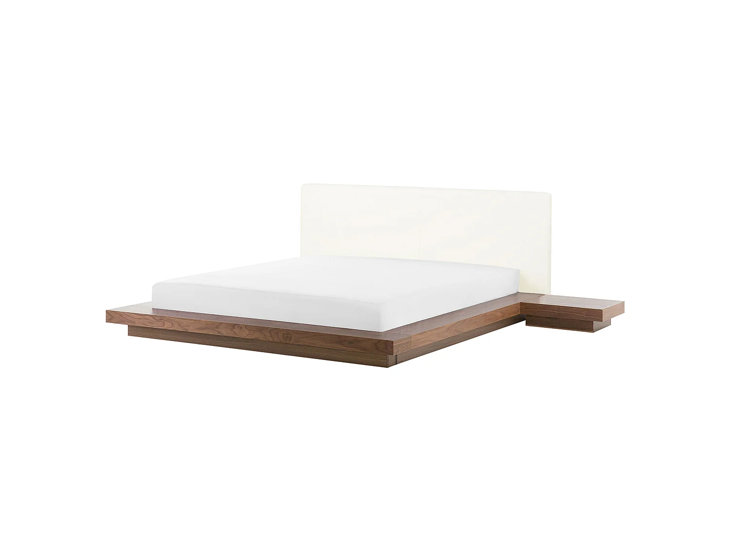 Lit avec LED ZEN 160 x 200 cm Frêne marron
