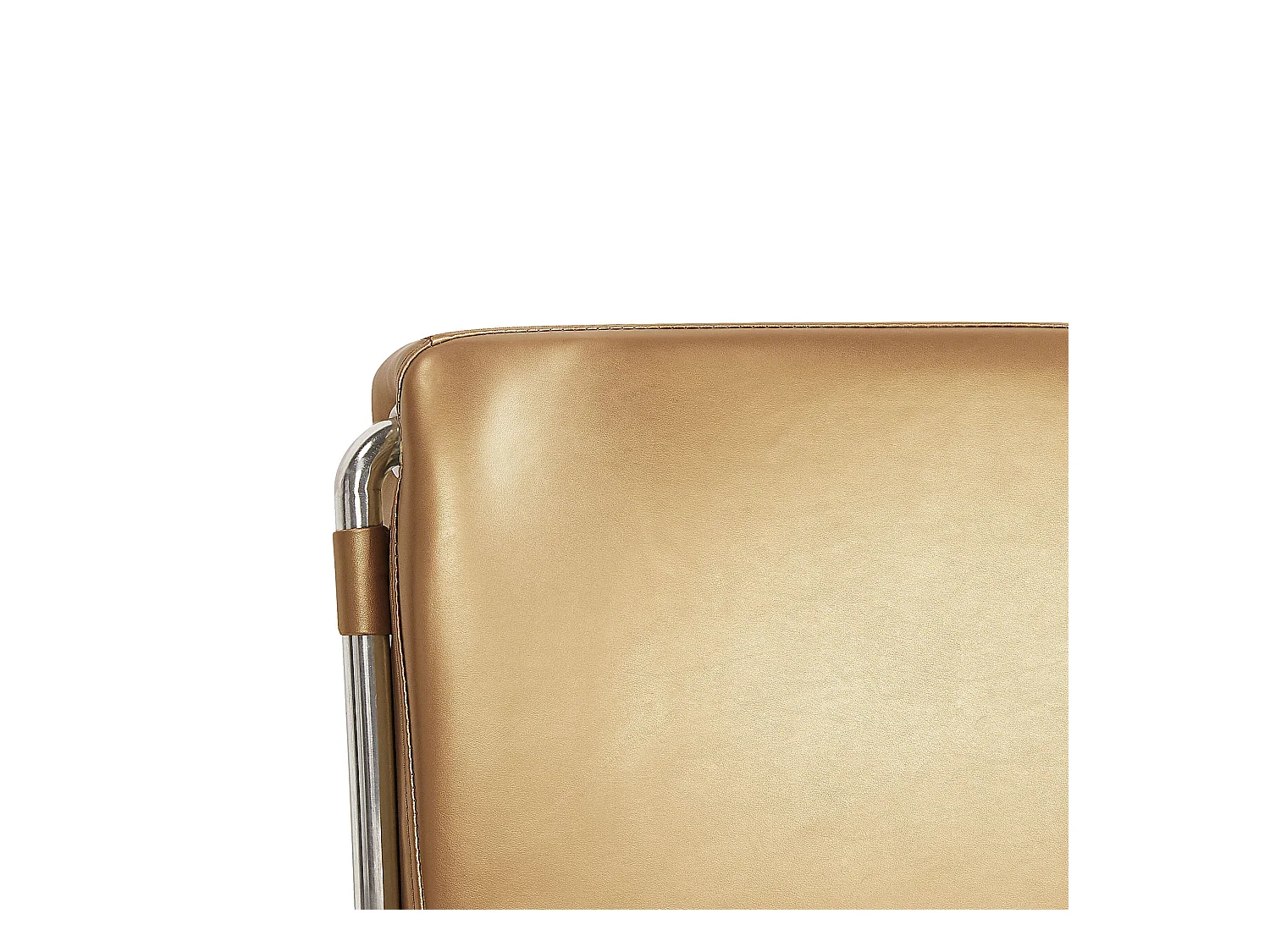 Bed met LED-verlichting Leer PARIS 180 x 200 cm LED Goud