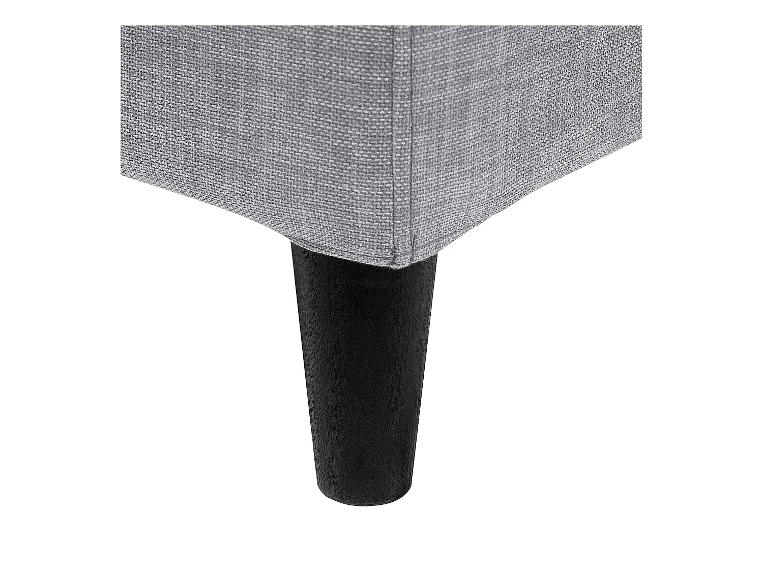 Cama com LED Tecido FITOU 160 x 200 cm Cinzento claro