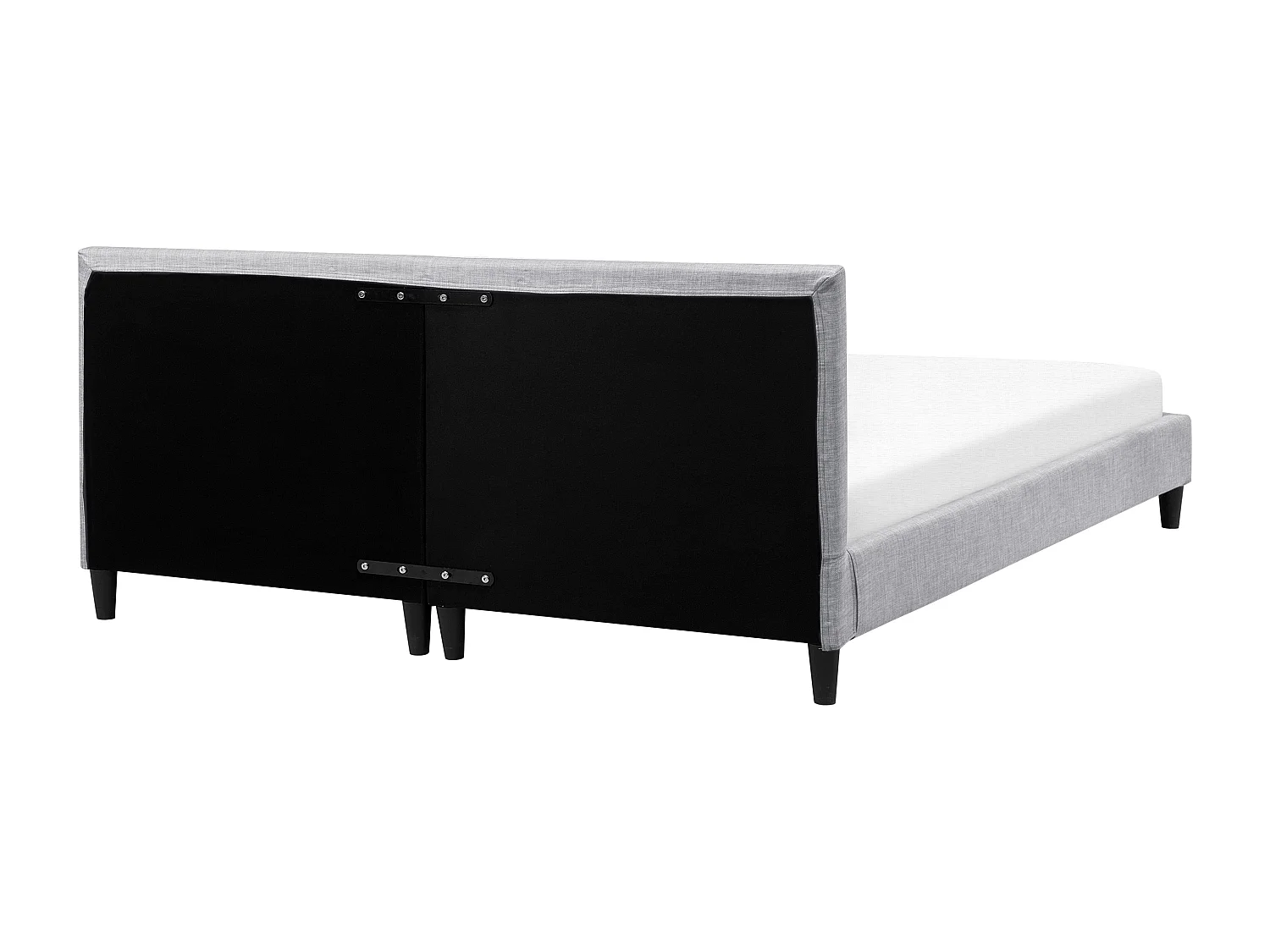 Lit avec LED Tissu FITOU 180 x 200 cm Gris clair