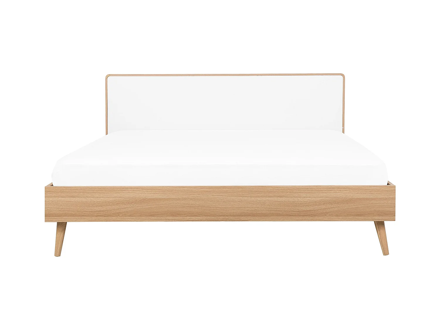 Lit avec LED SERRIS 140 x 200 cm Marron clair