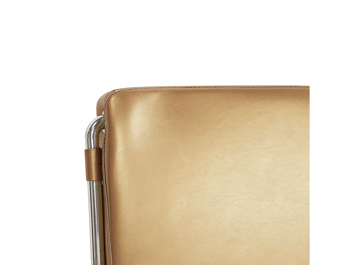 Extravagantes Lederbett in Gold 160x200 cm mit LED-Beleuchtung Paris