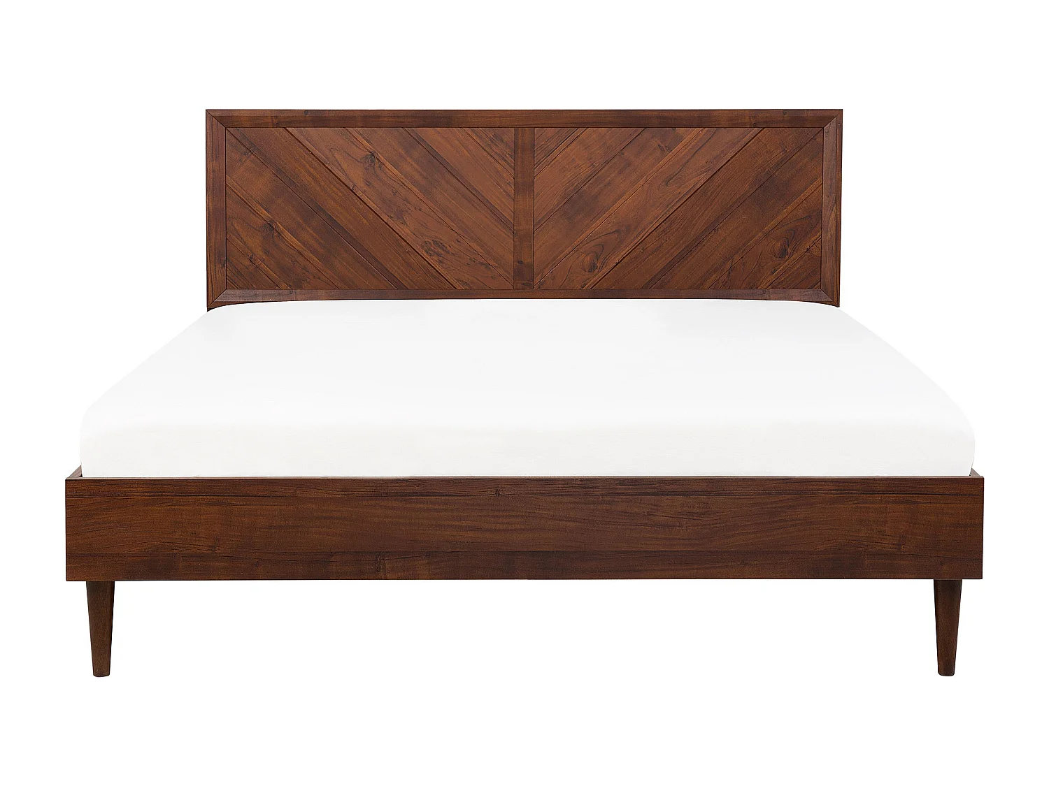 Letto con LED Legno MIALET 180 x 200 cm Legno scuro