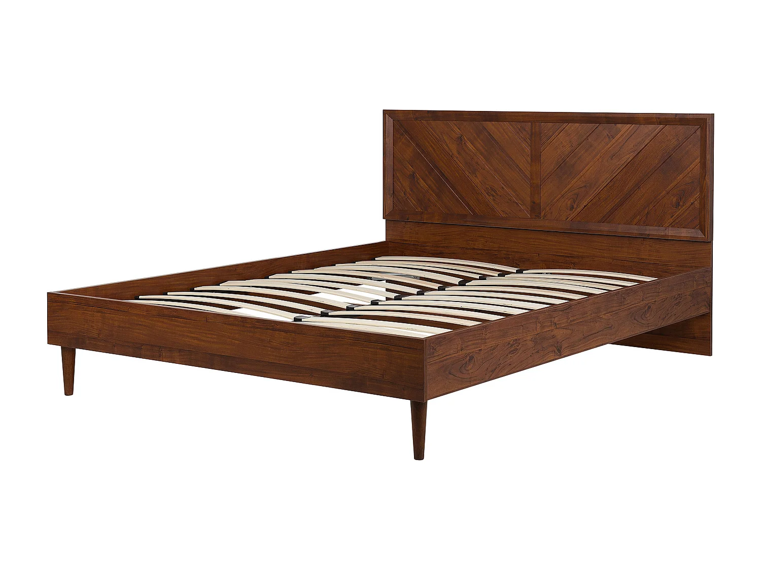 Letto con LED Legno MIALET 180 x 200 cm Legno scuro