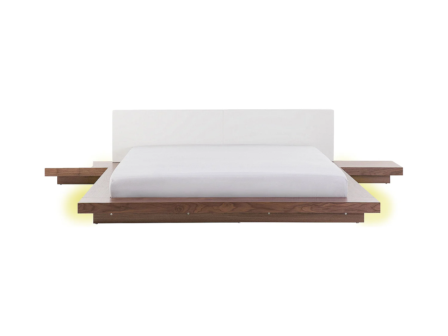 Lit avec LED ZEN 180 x 200 cm Frêne marron