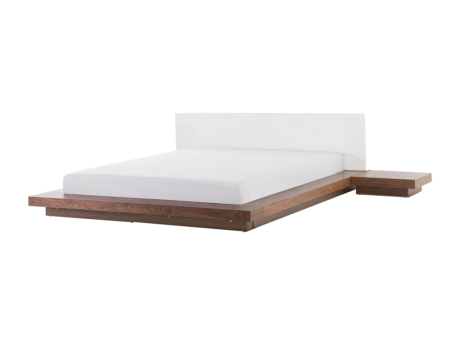 Cama LED ZEN 180 x 200 cm Fresno marrón