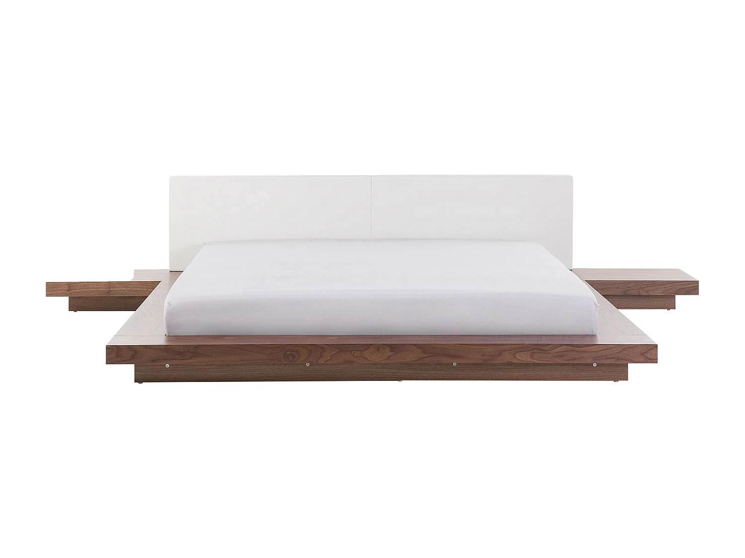 Cama LED ZEN 180 x 200 cm Fresno marrón