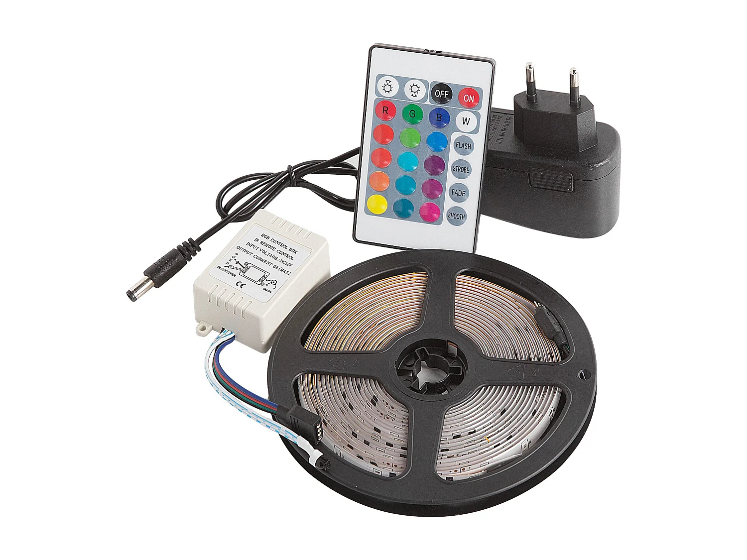 Lederbett weiß Lattenrost 180 x 200 cm mit LED-Beleuchtung bunt NANTES