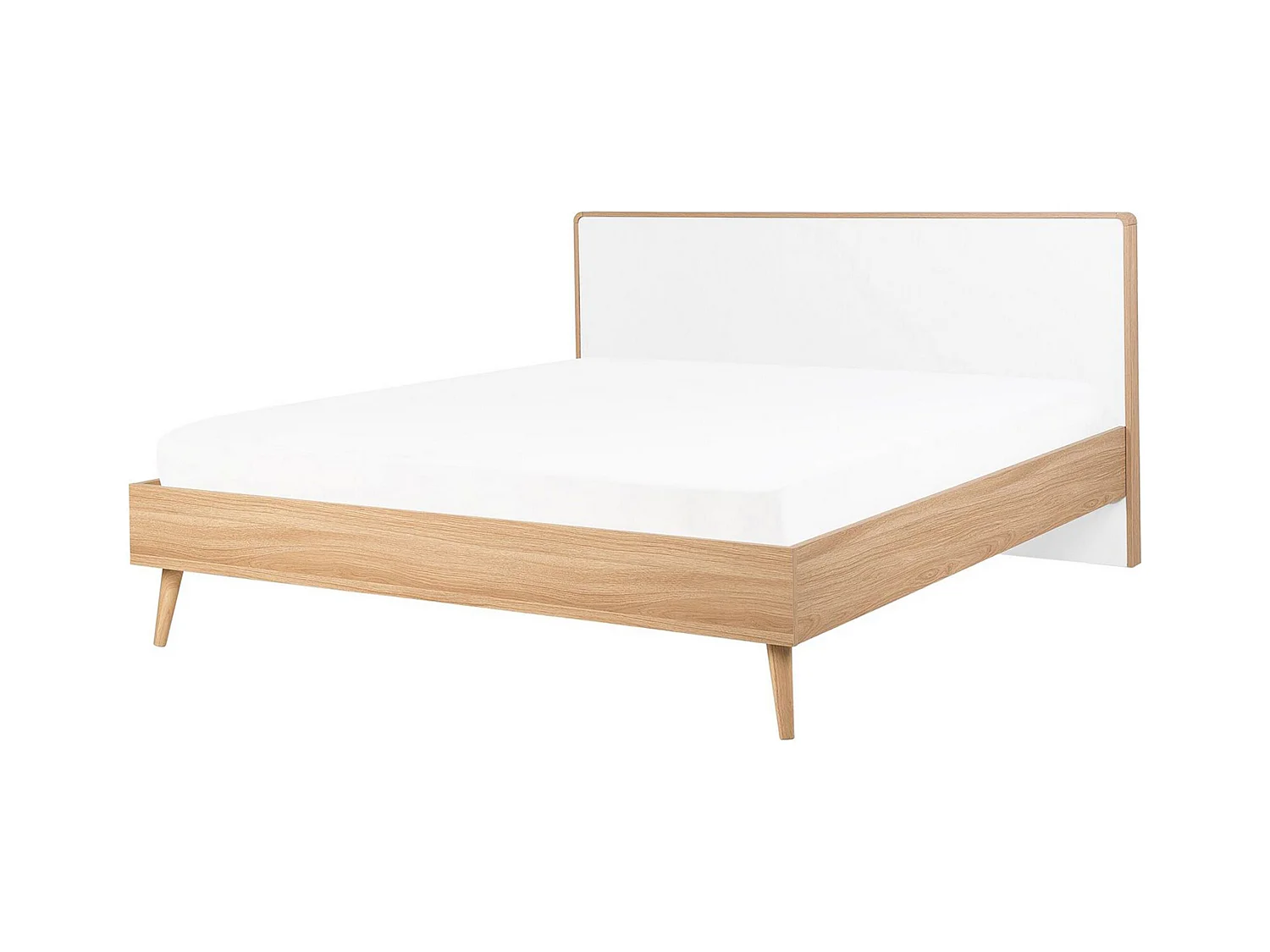 Bed met LED-verlichting SERRIS 160 x 200 cm Lichtbruin