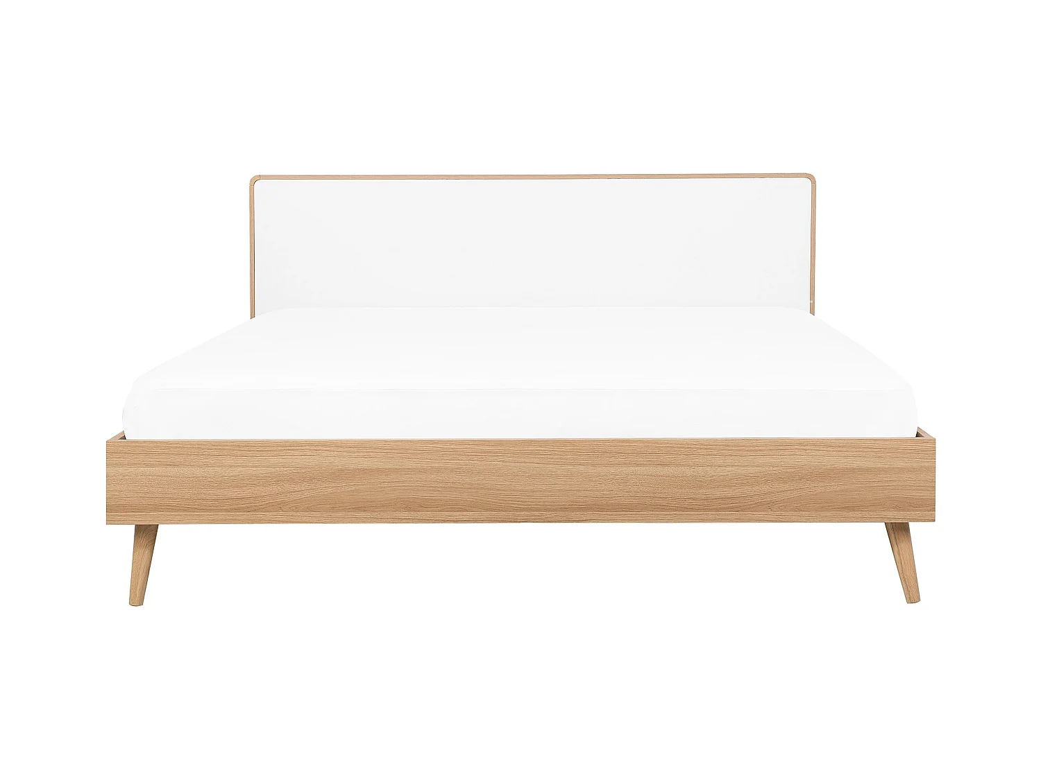 Bed met LED-verlichting SERRIS 160 x 200 cm Lichtbruin