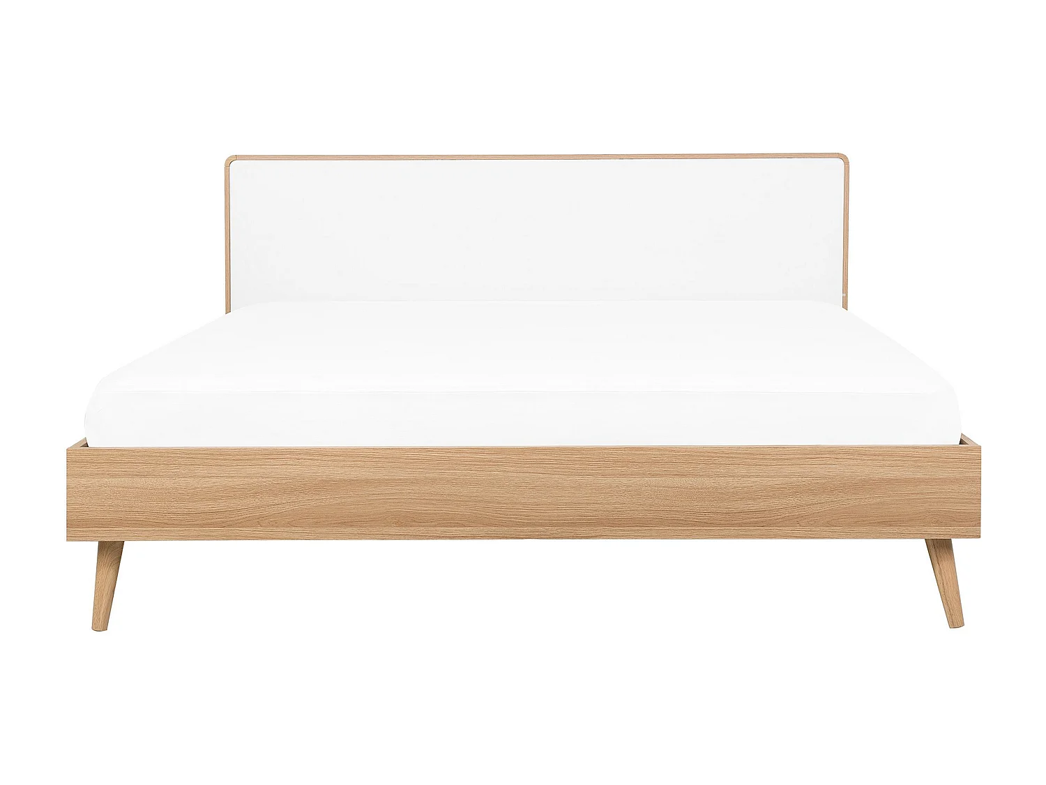 Bed met LED-verlichting SERRIS 160 x 200 cm Lichtbruin