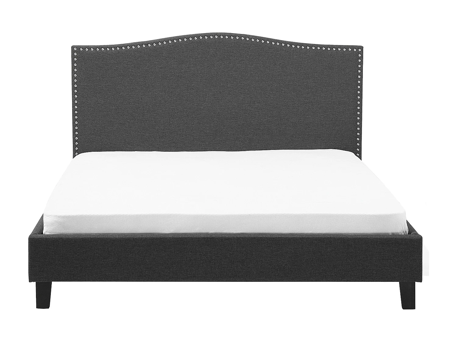 Cama Tecido MONTPELLIER 180 x 200 cm LED Branco