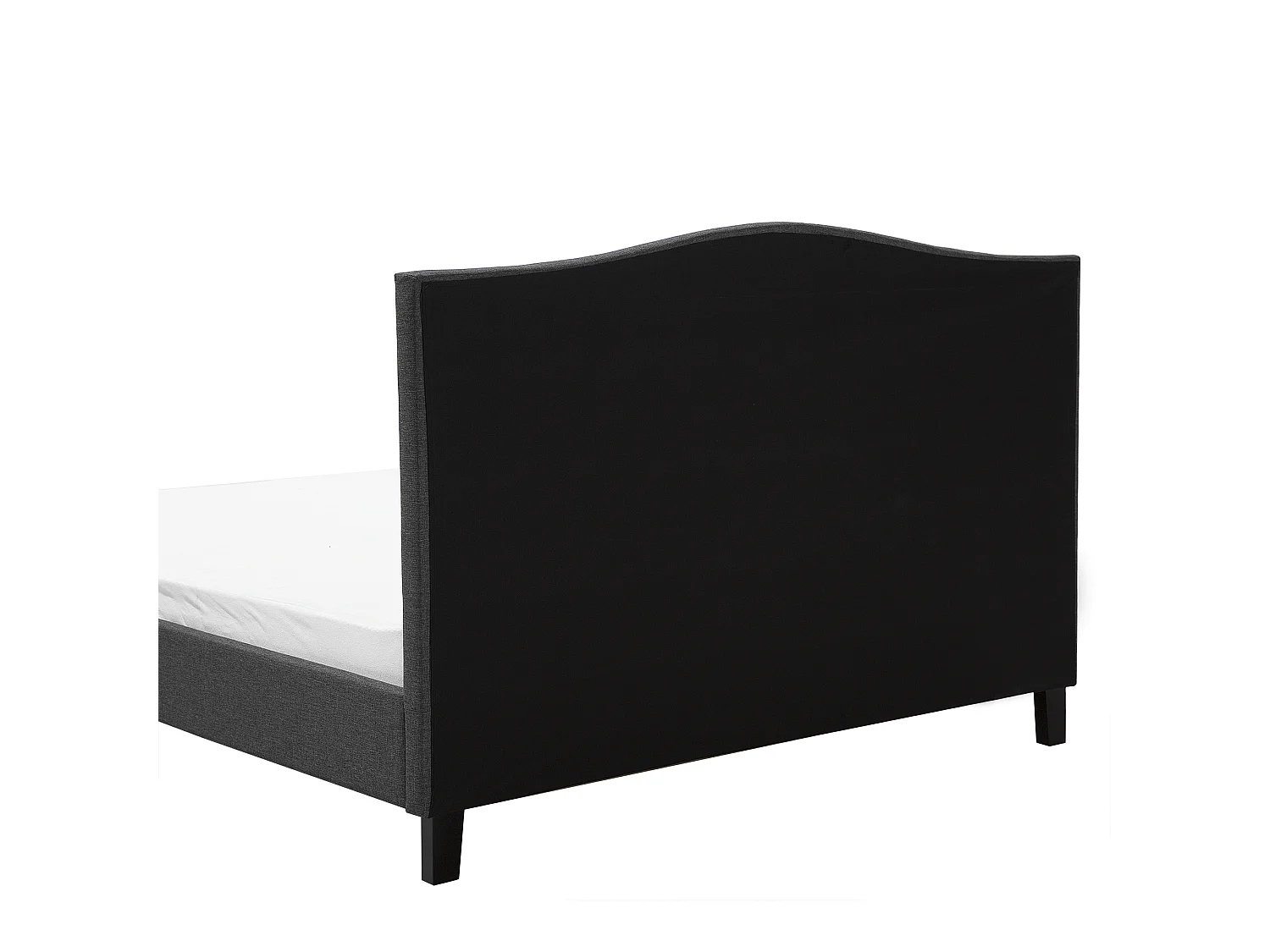 Lit avec sommier Tissu MONTPELLIER 180 x 200 cm LED Blanc