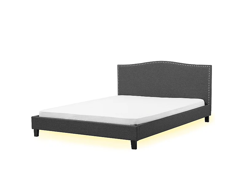 Bed Stof MONTPELLIER 180 x 200 cm LED Wit