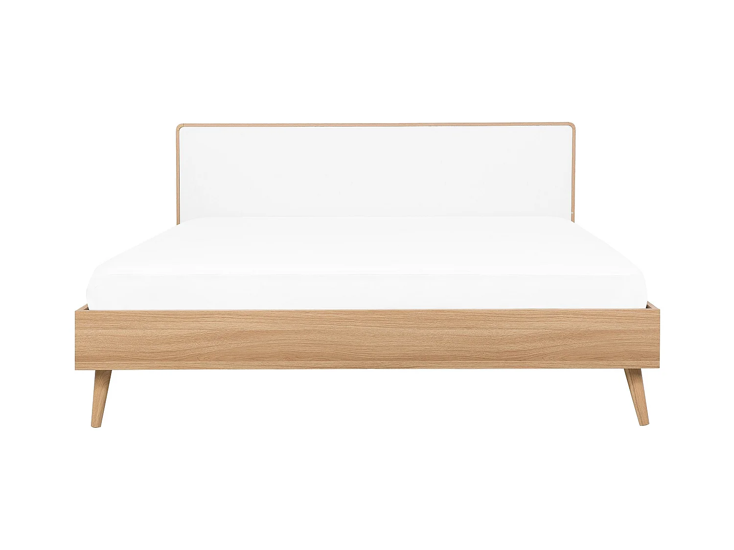 Letto con LED Legno SERRIS 180 x 200 cm Legno chiaro