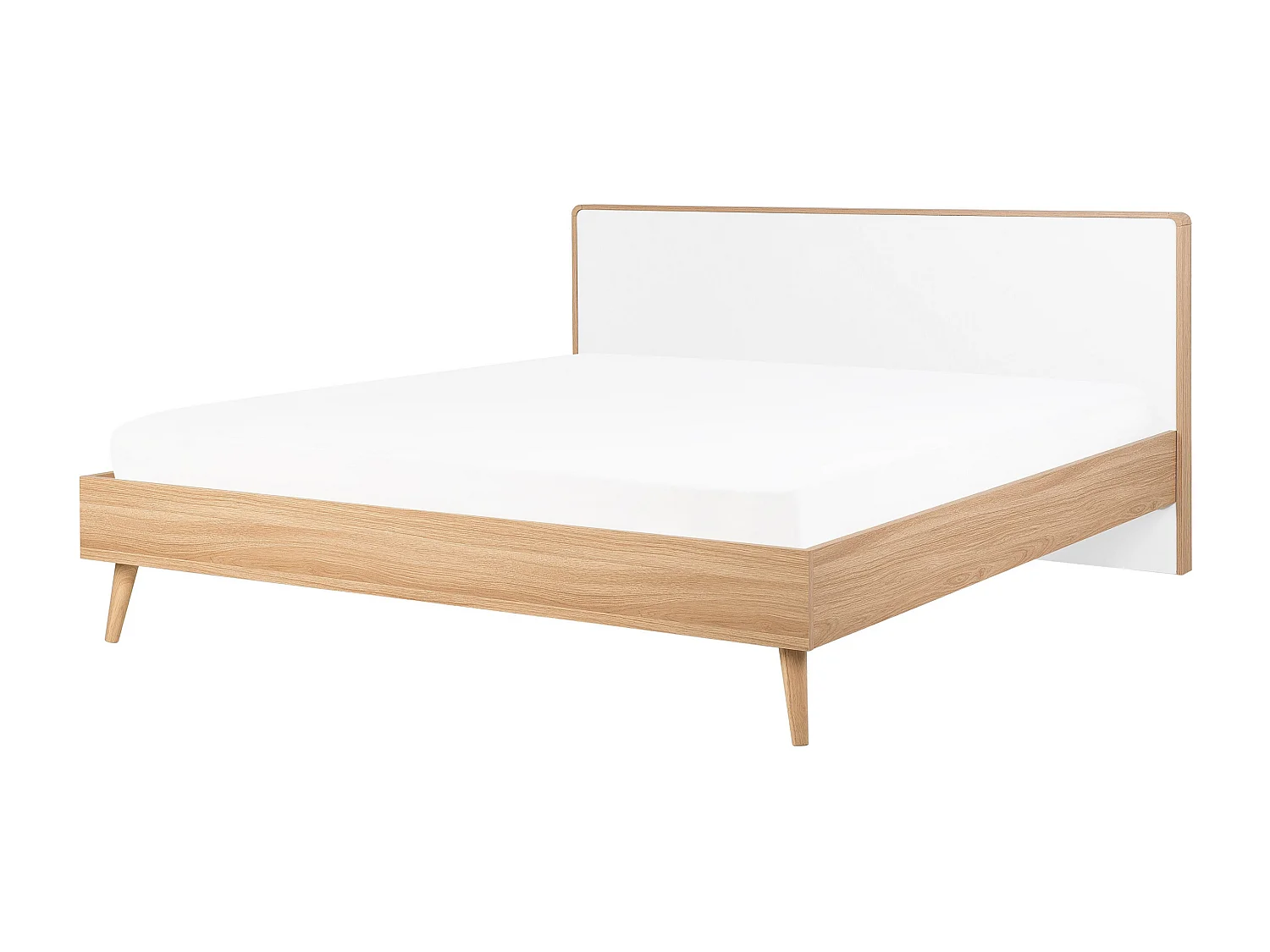 Lit avec LED SERRIS 180 x 200 cm Marron clair