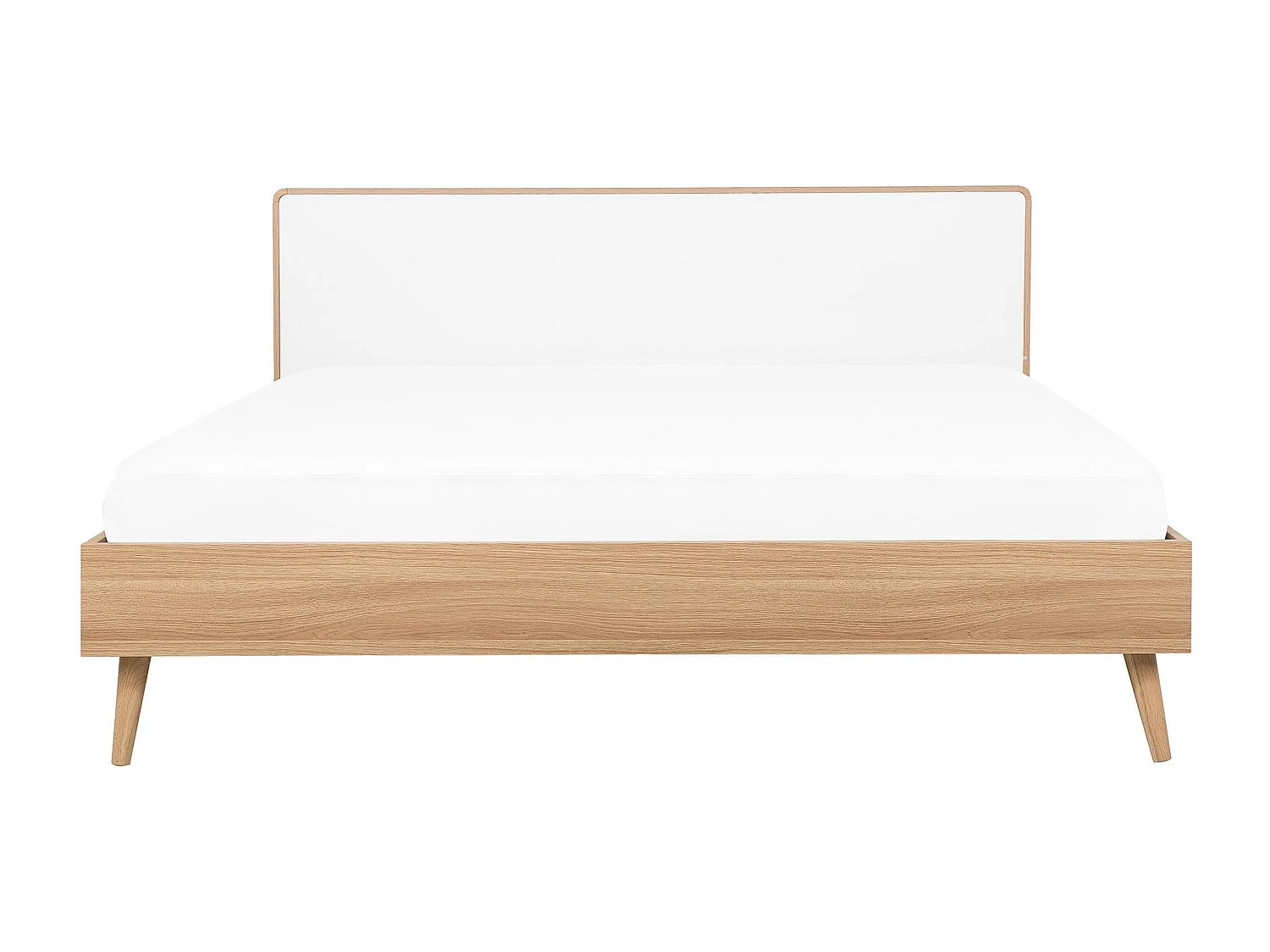 Lit avec LED SERRIS 180 x 200 cm Marron clair