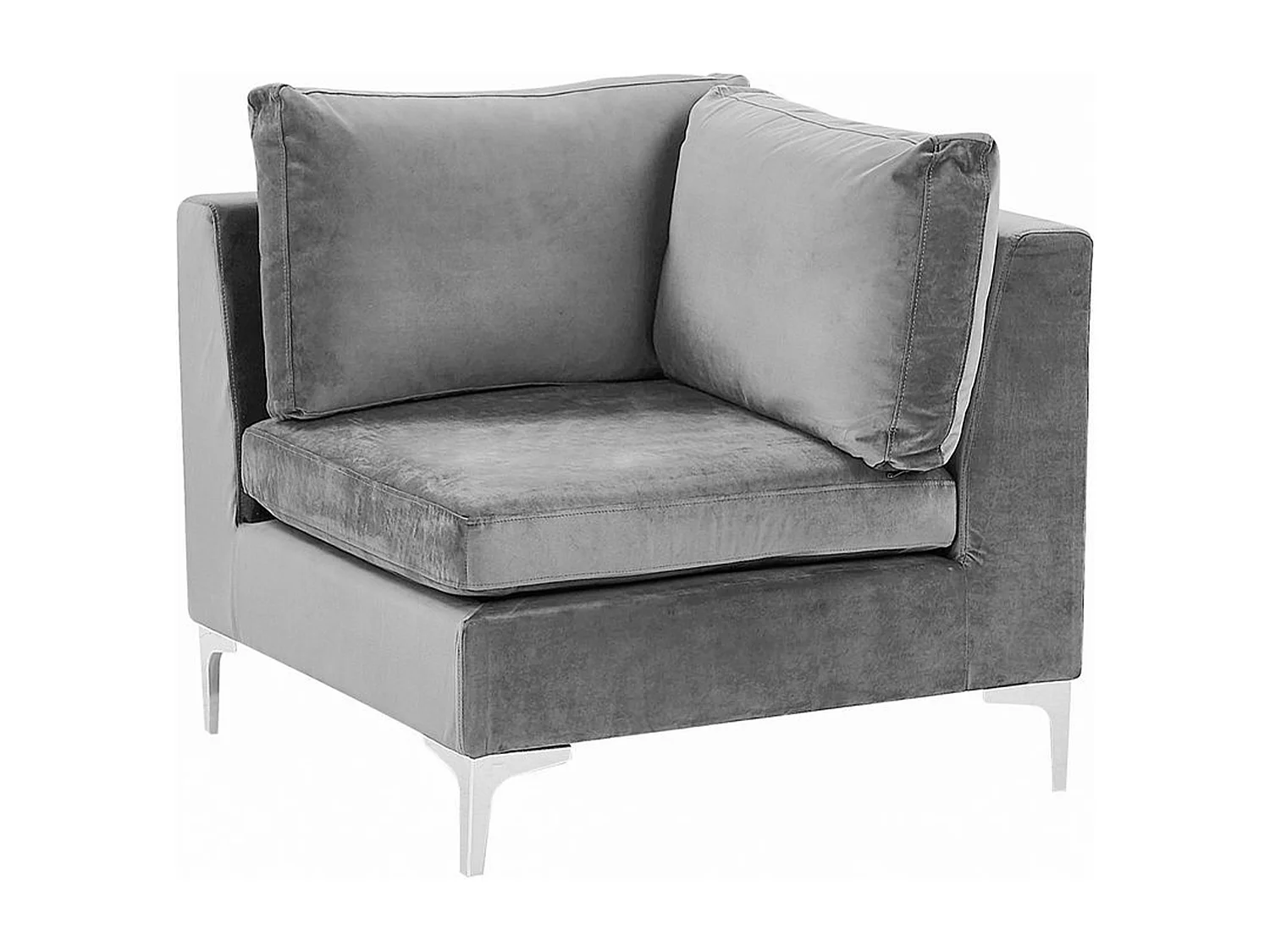 Canapé modulable en forme de U 6 places EVJA Velours Gris