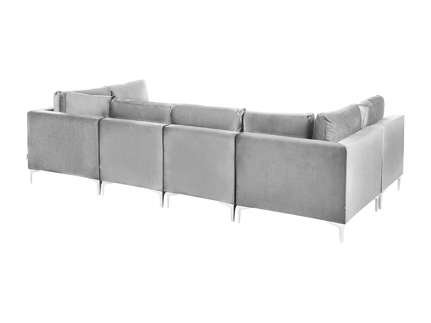 Canapé modulable en forme de U 6 places EVJA Velours Gris