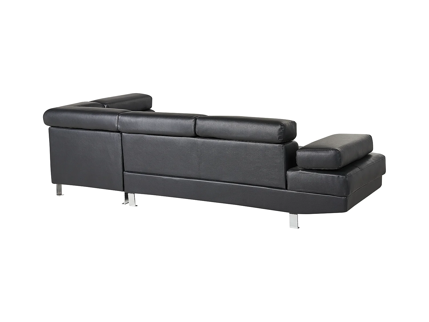 Divano angolare NORREA Pelle sintetica Nero 5 posti Lato Sinistro