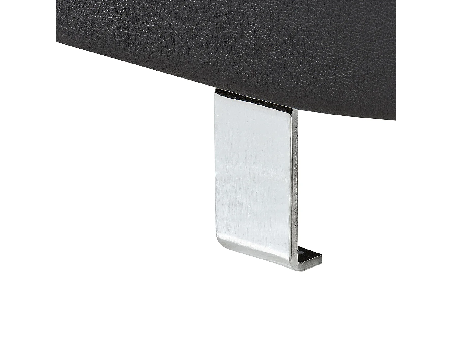 5-Sitzer Ecksofa Kunstleder Schwarz mit Chaiselongue links modern Norrea