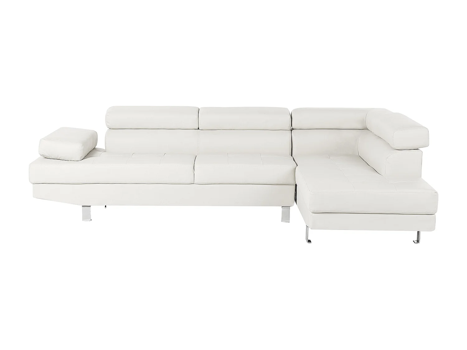 Canapé d'Angle - Norrea - Cuir PU, Blanc