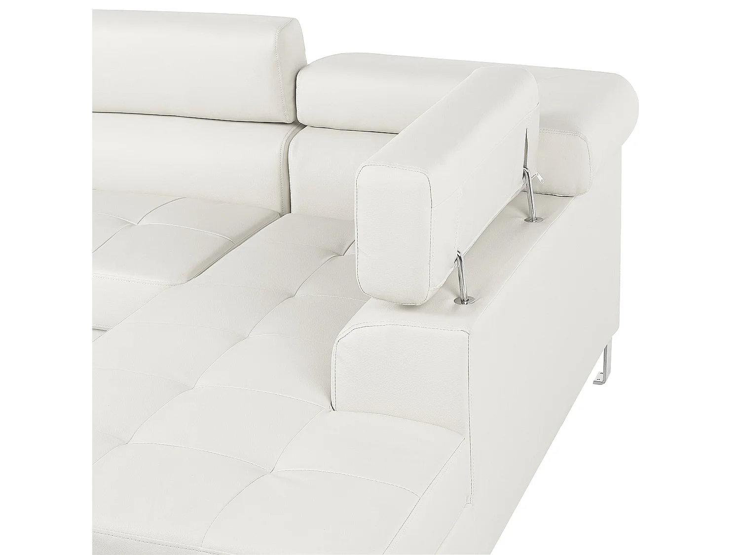 Canapé d'Angle - Norrea - Cuir PU, Blanc