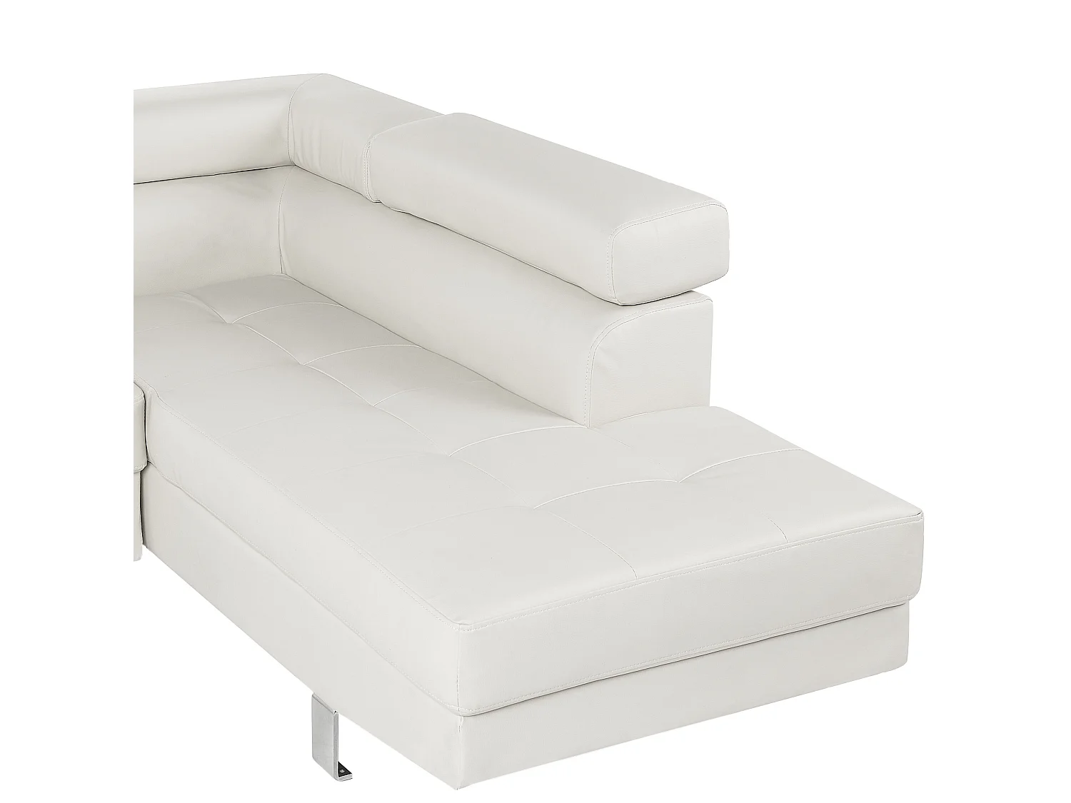 Canapé d'Angle - Norrea - Cuir PU, Blanc