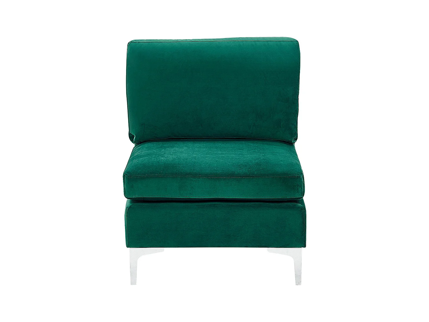 Canapé modulable en forme de U 6 places EVJA Velours Vert avec ottoman
