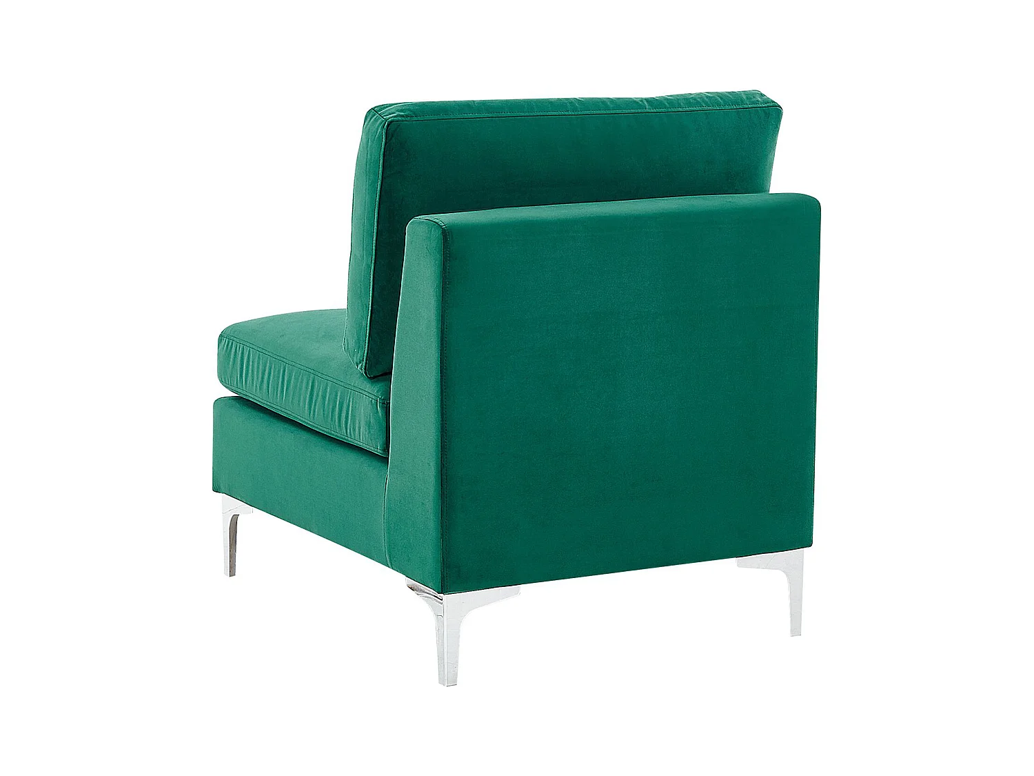 Canapé modulable en forme de U 6 places EVJA Velours Vert avec ottoman