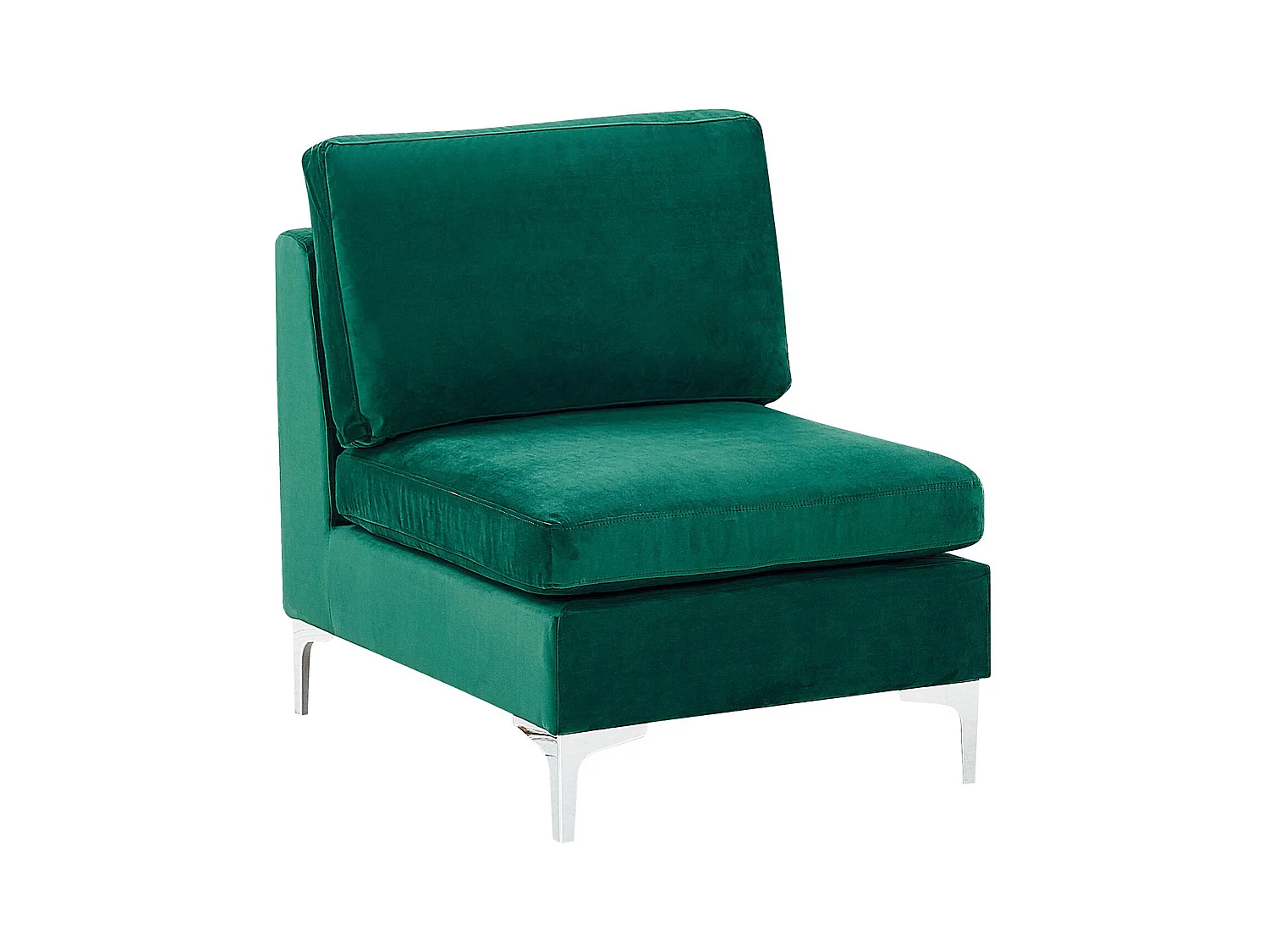 Canapé modulable en forme de U 6 places EVJA Velours Vert avec ottoman