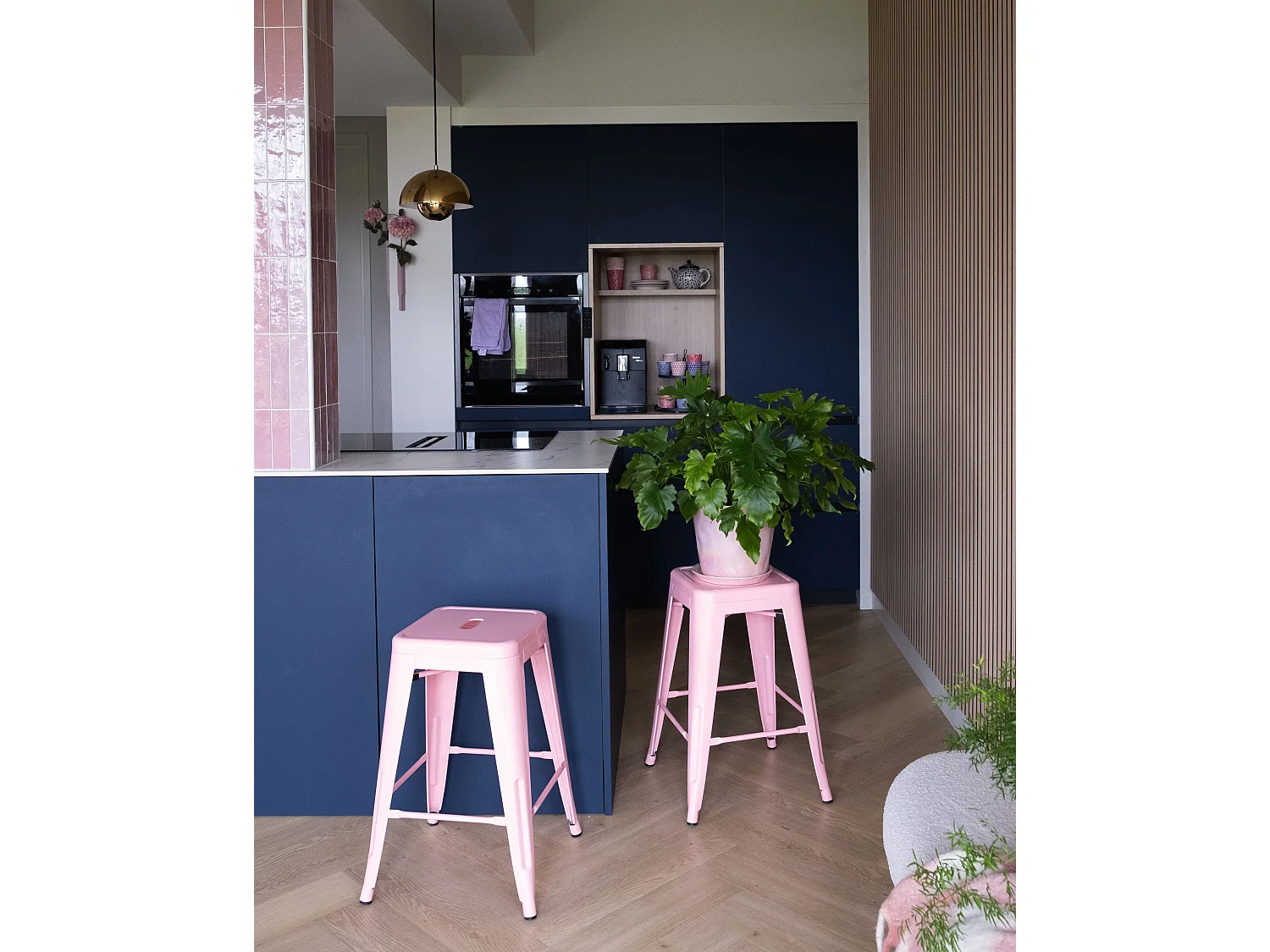 Set van 2 barkrukken CABRILLO Metaal Roze