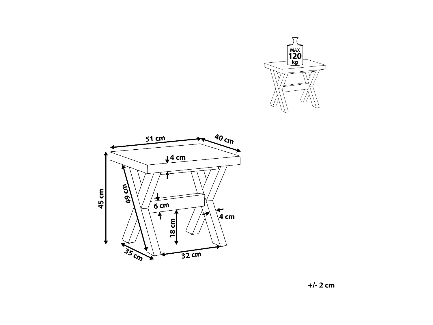 Stołek ogrodowy OLBIA Beton Biały