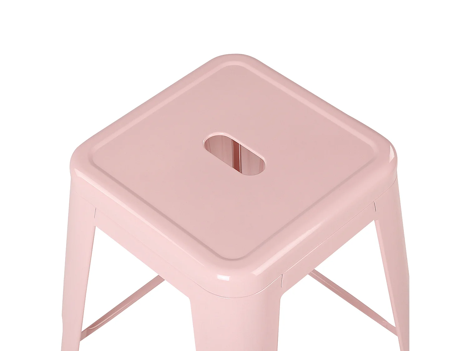 Lot de 2 tabourets de bar CABRILLO Métal Rose