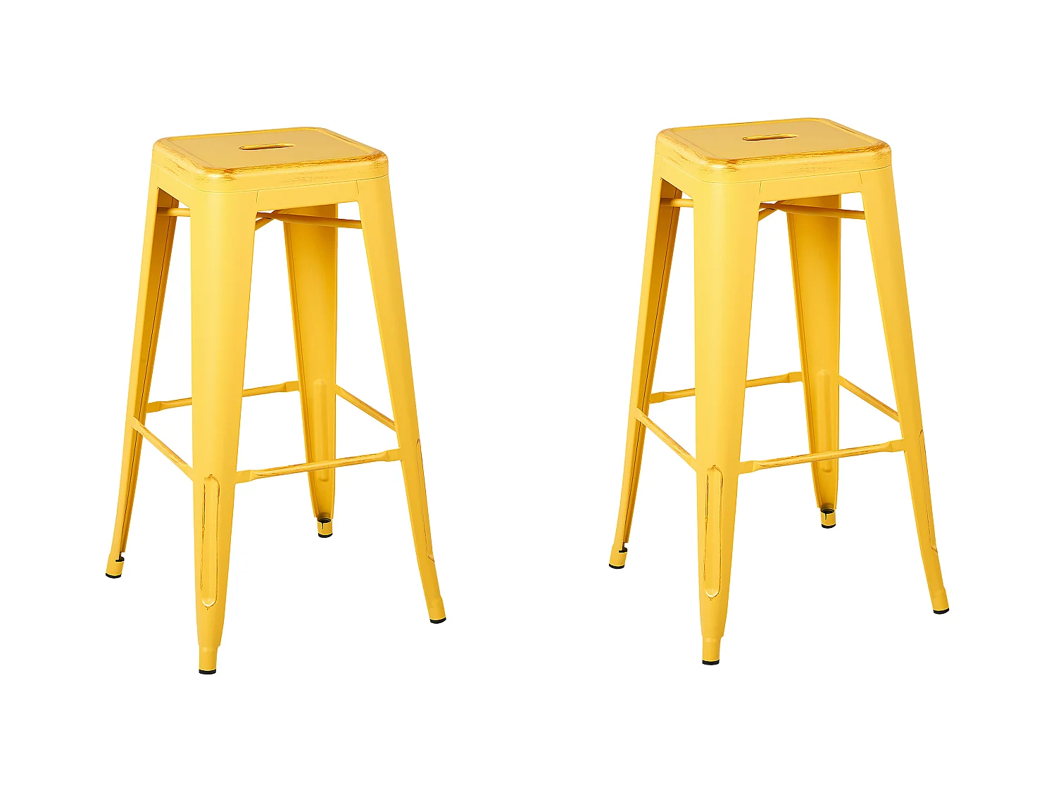 Lot de 2 tabourets de bar CABRILLO Métal Jaune