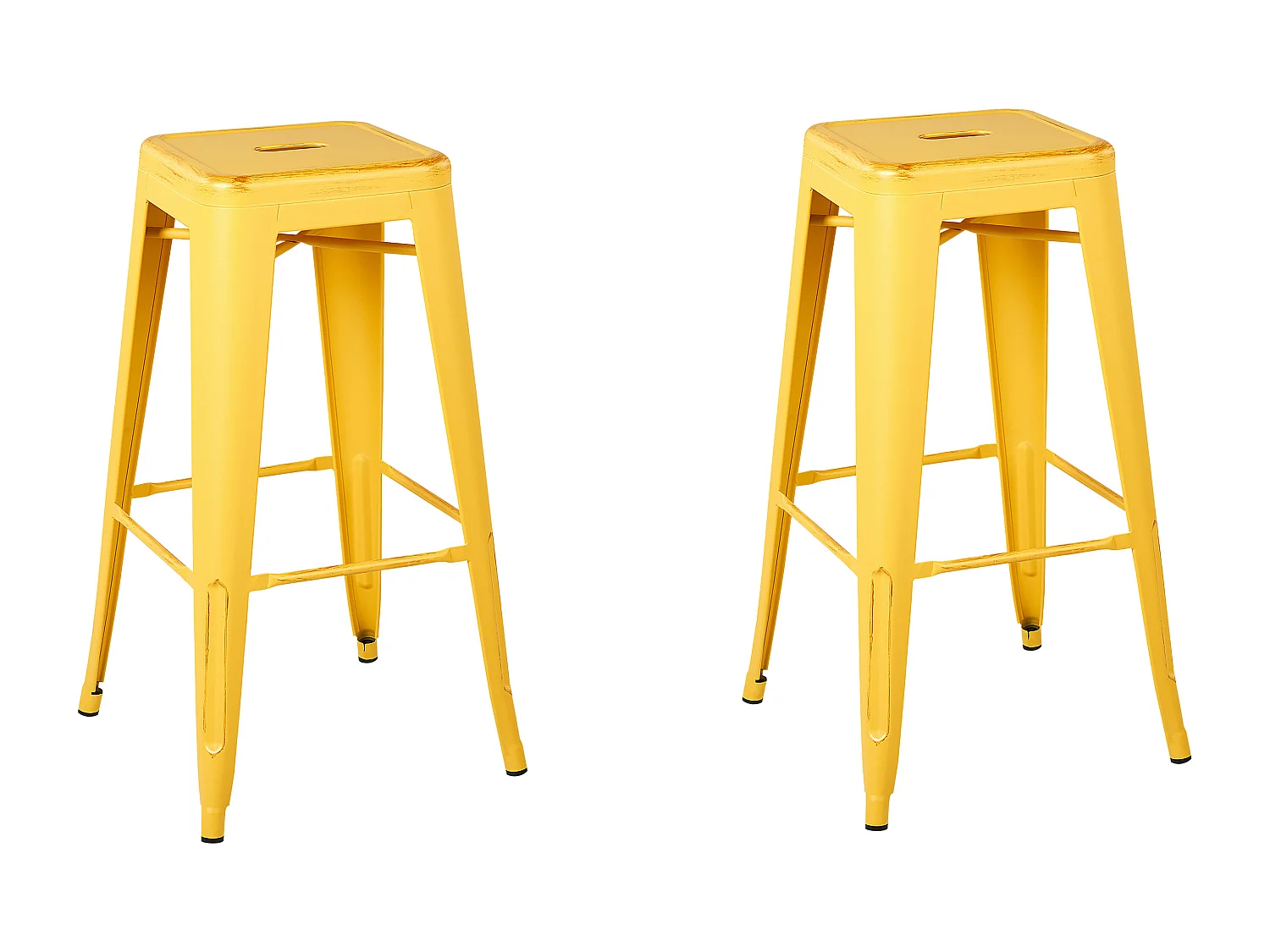 Lot de 2 tabourets de bar CABRILLO Métal Jaune