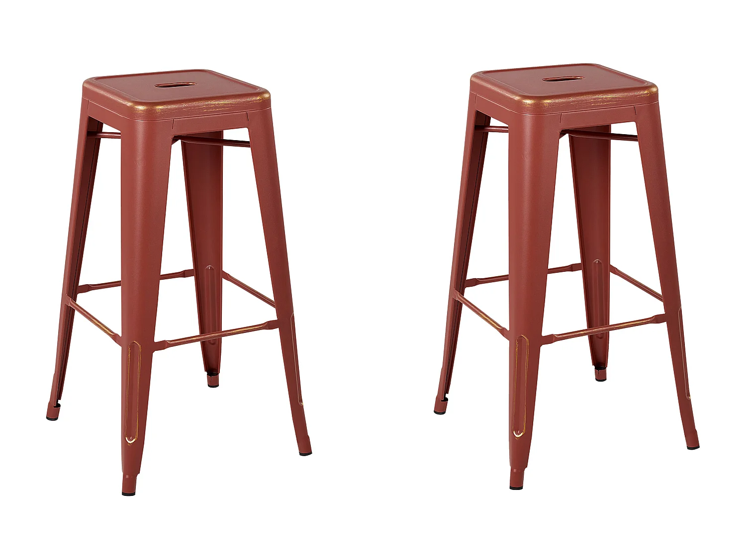 Set van 2 barkrukken CABRILLO Metaal Rood