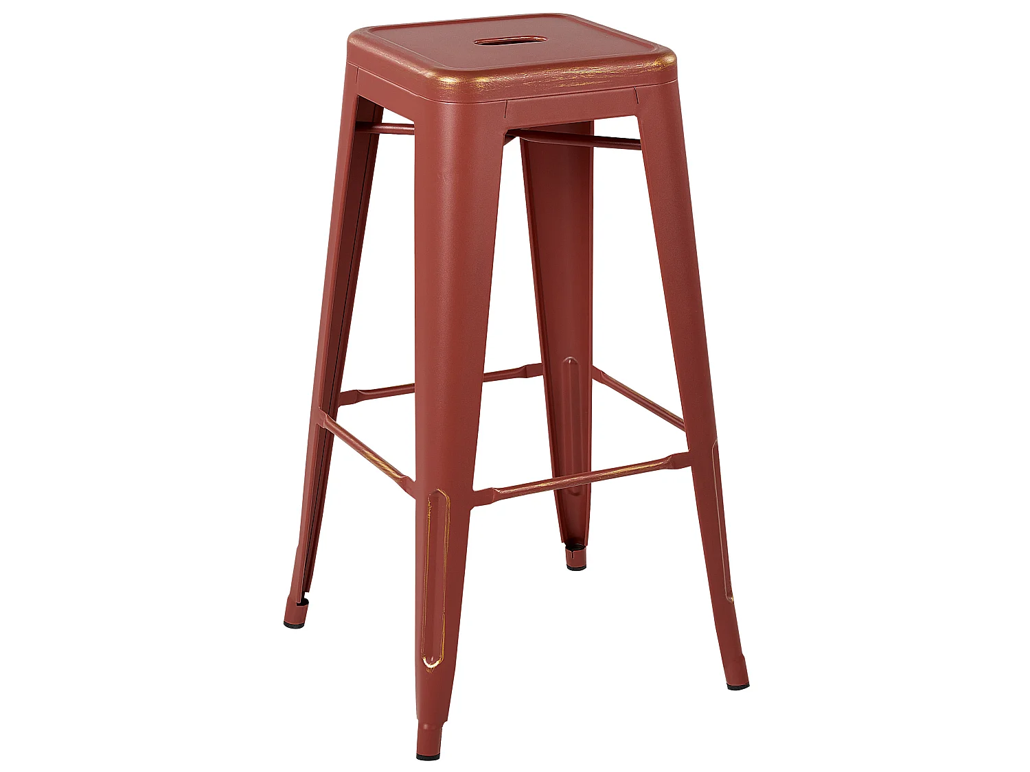 Lot de 2 tabourets de bar CABRILLO Métal Rouge