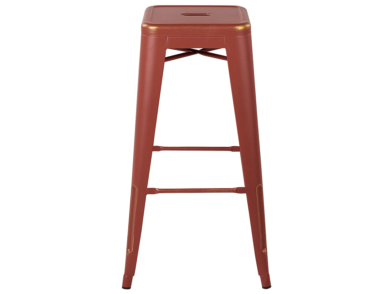 Lot de 2 tabourets de bar CABRILLO Métal Rouge