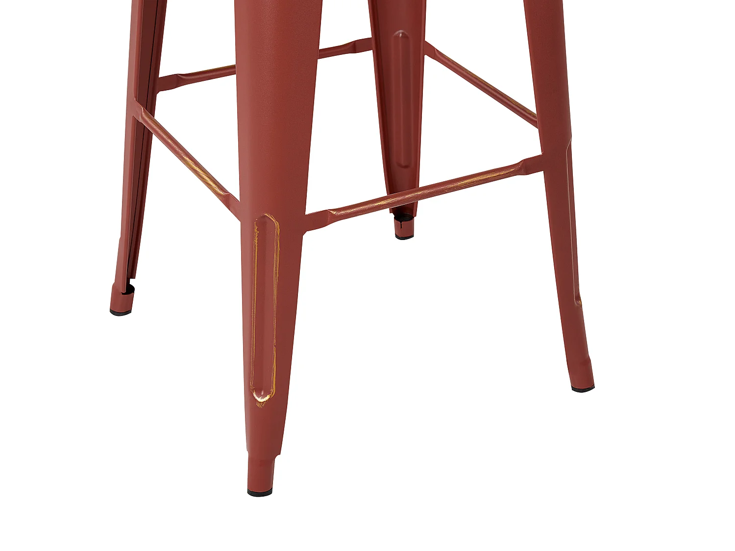 Lot de 2 tabourets de bar CABRILLO Métal Rouge