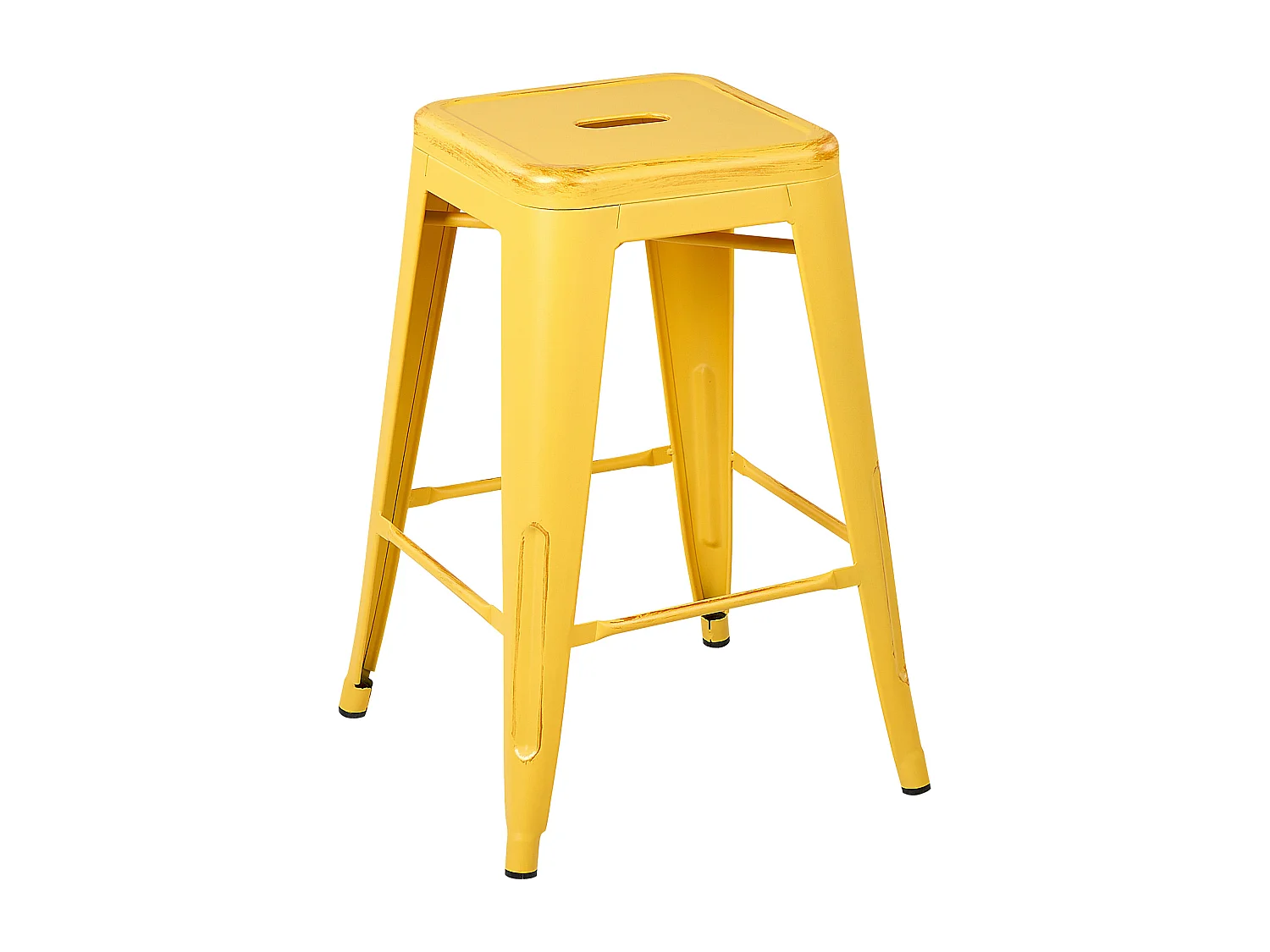 Tabouret de bar Set de 2 Métal Jaune CABRILLO