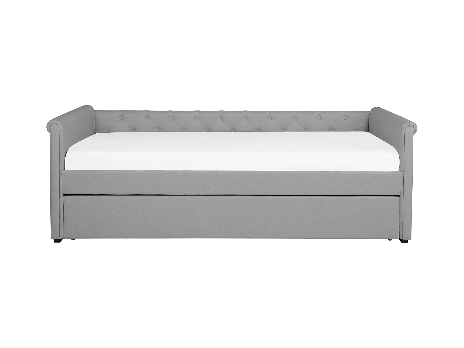 Onderschuifbed Stof LIBOURNE 90 x 200 cm Lichtgrijs