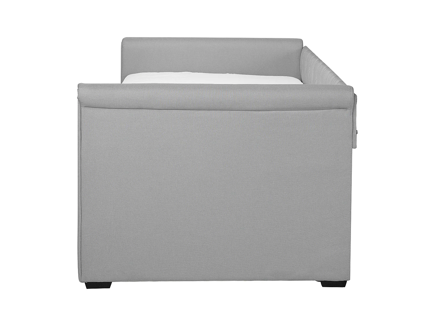 Onderschuifbed Stof LIBOURNE 90 x 200 cm Lichtgrijs