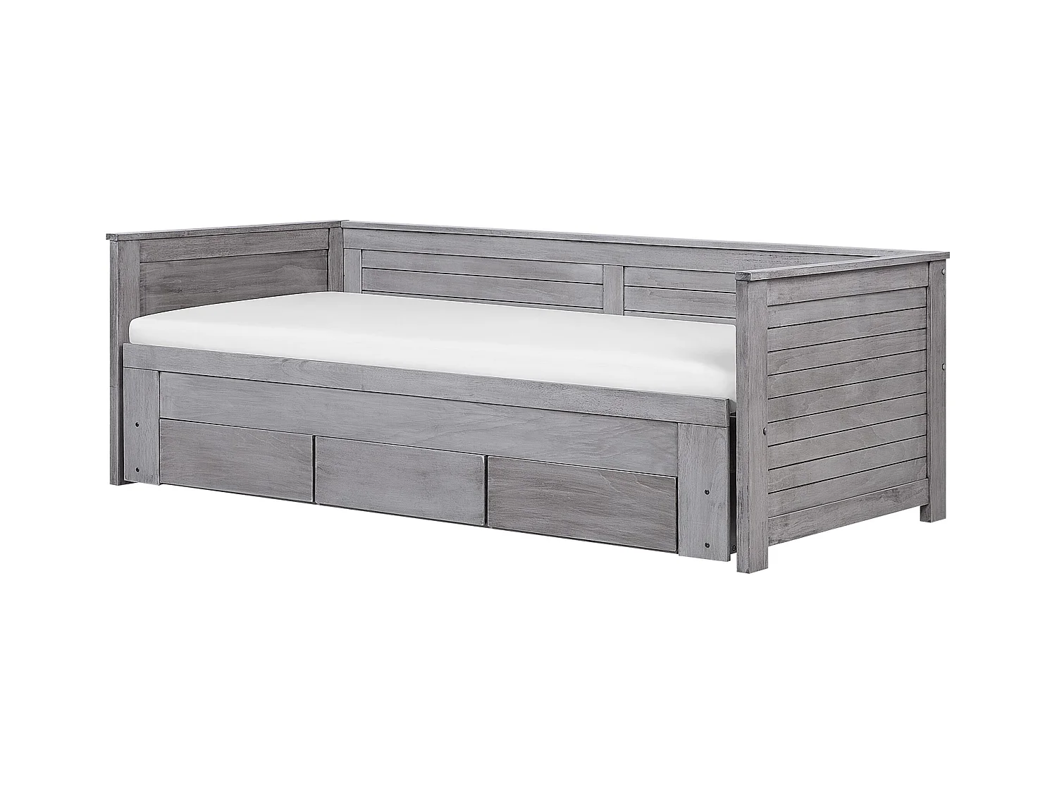 Bed met opbergladen Hout CAHORS 90 x 200 cm Grijs