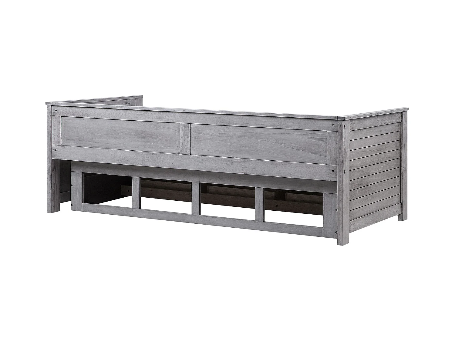 Bed met opbergladen Hout CAHORS 90 x 200 cm Grijs